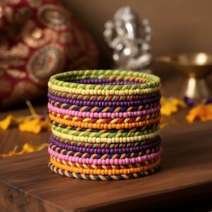 Boho Chic Handmade Beaded Cuff Bracelet – Festival Style & Colorful Charm